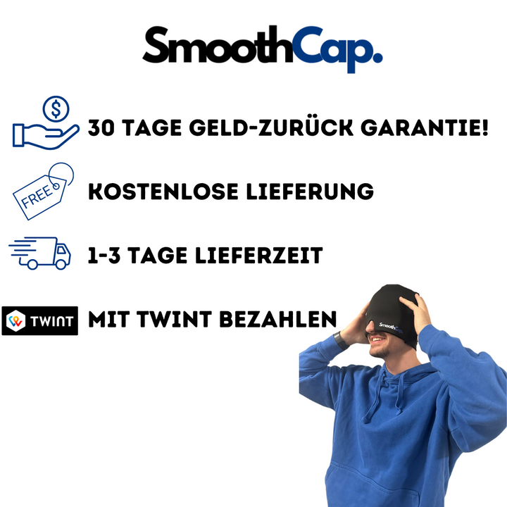 SmoothCap™ Kopfschmerz- und Migränenmaske (schwarz)